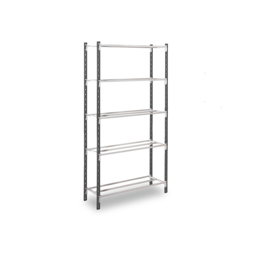Imagen del producto: Estantería de cargas pequeñas ManOrga gris grafito/gris claro con 5 baldas de aglomerado, carga por estante 71 kg, HxAxF 2.000 x 1.540 x 300 mm