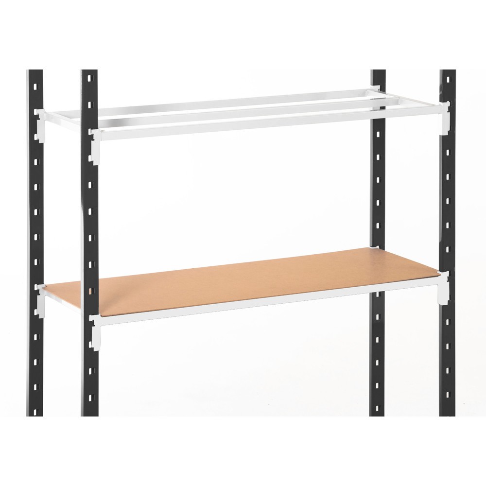 Número de imagen del producto 6: ManOrga Estantería de cargas pequeñas, módulo adicional, gris grafito / gris luminoso, carga por estante 71 kg, ALxANxFO 2.000 x 1.500 x 300 mm