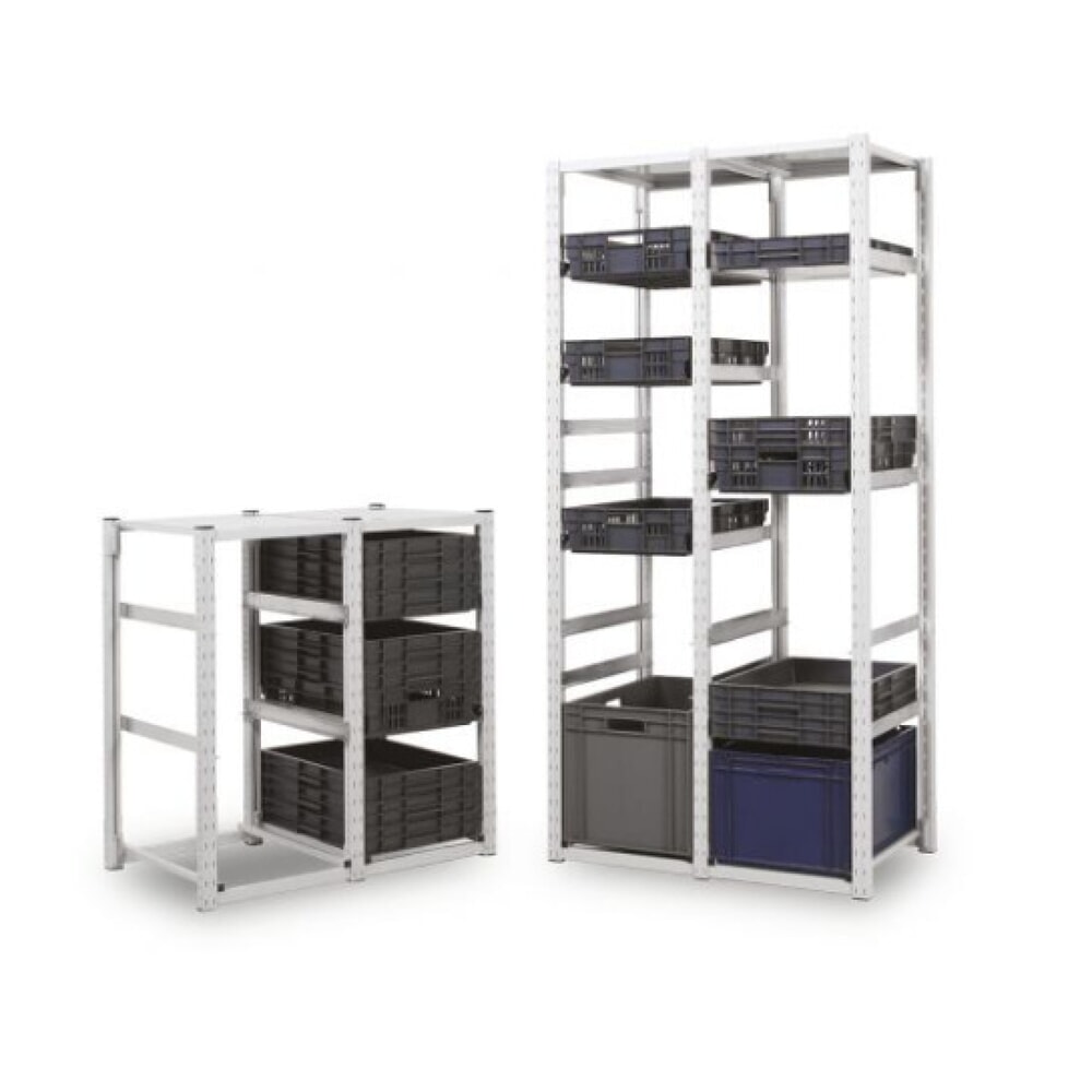 Número de imagen del producto 1: ManOrga Estantería de contenedores para cajas apilables Eurobox, módulo inicial, ALxANxFO 2.000 x 407 x 600 mm