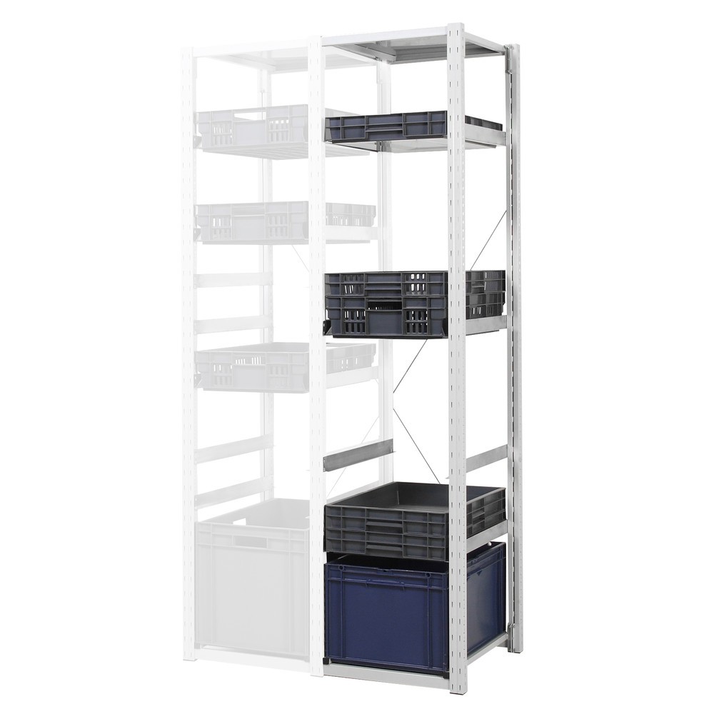 Número de imagen del producto 2: ManOrga Estantería de contenedores para cajas apilables Eurobox, módulo adicional, ALxANxFO 2.000 x 307 x 400 mm