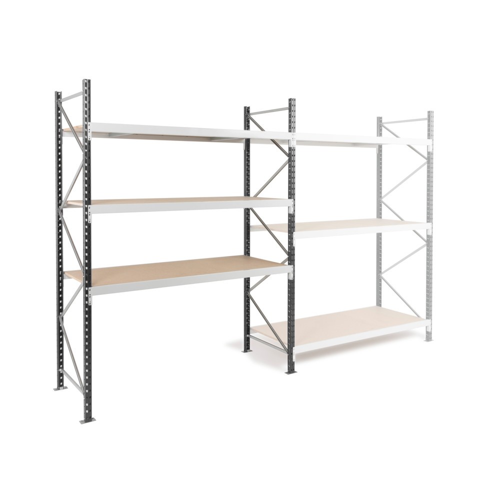 Número de imagen del producto 2: Paquete completo de estantería ancha ManOrga, con tableros de aglomerado, 2.000 x 4.000 x 800 mm (alto x ancho x fondo)