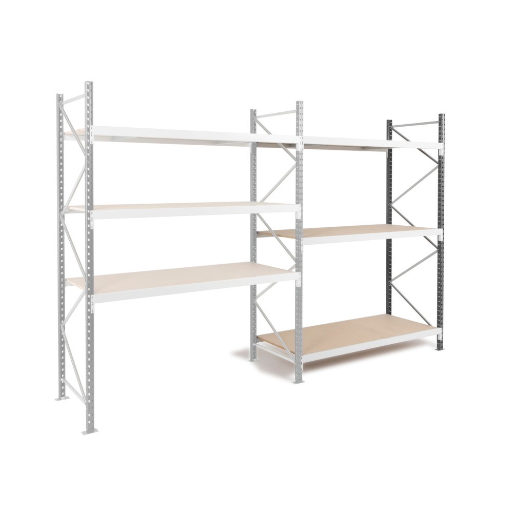 Número de imagen del producto 3: Paquete completo de estantería ancha ManOrga, con tableros de aglomerado, 2.000 x 4.000 x 800 mm (alto x ancho x fondo)