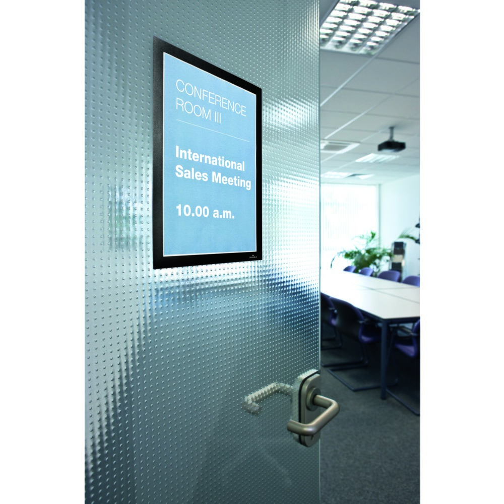 Número de imagen del producto 6: Marco informativo DURABLE DURAFRAME®, autoadhesivo, DIN A4, negro