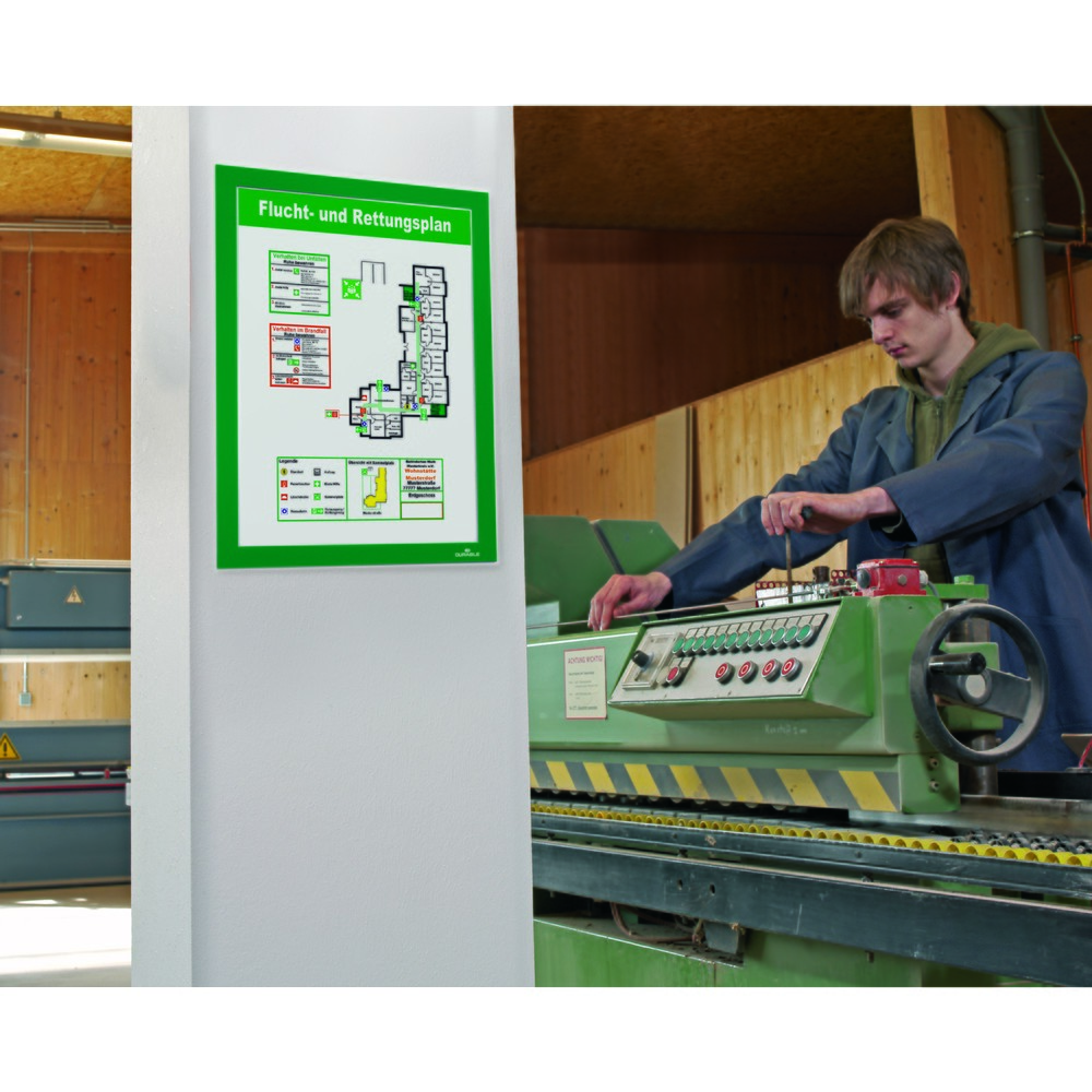 Número de imagen del producto 6: Marco informativo DURABLE DURAFRAME®, autoadhesivo, DIN A4, verde