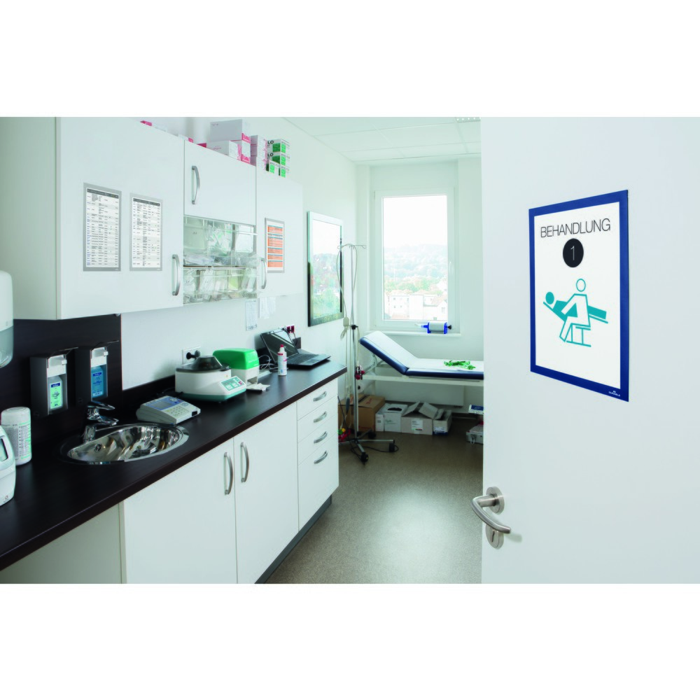 Número de imagen del producto 10: Marco informativo DURABLE DURAFRAME®, autoadhesivo, DIN A4, azul oscuro