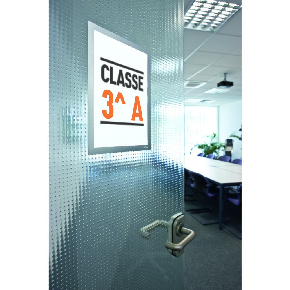 Número de imagen del producto 9: Marco informativo DURABLE DURAFRAME®, autoadhesivo, DIN A4, plata metalizada