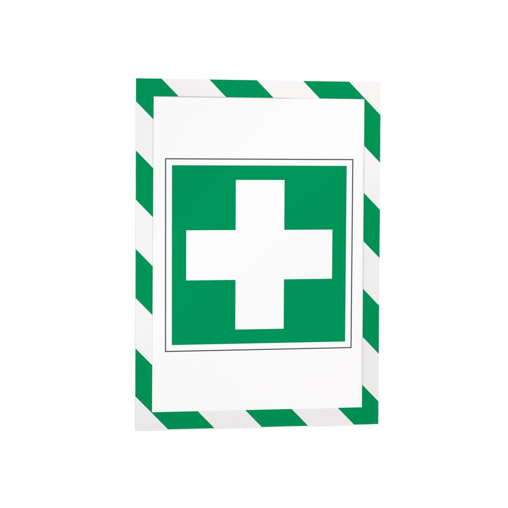Número de imagen del producto 5: Marco magnético DURABLE DURAFRAME® Security, DIN A4, verde/blanco