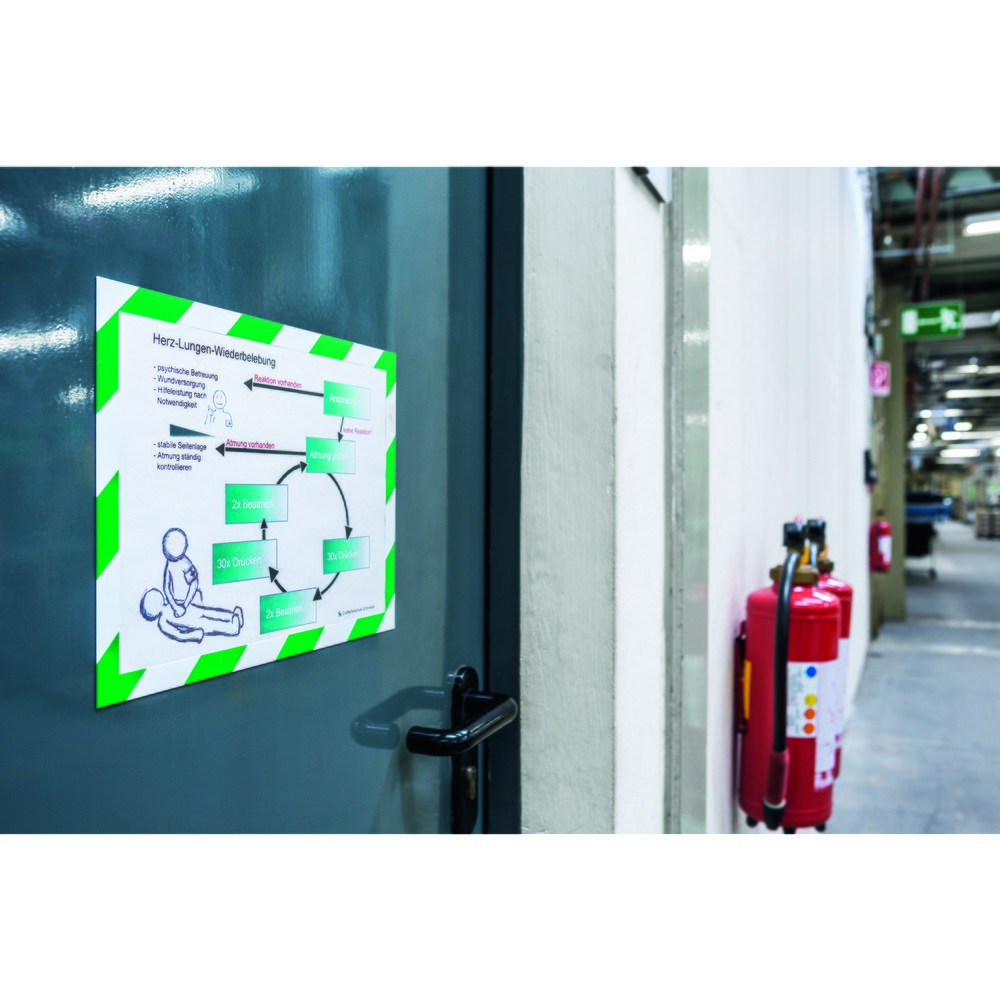 Número de imagen del producto 6: Marco magnético DURABLE DURAFRAME® Security, DIN A4, verde/blanco