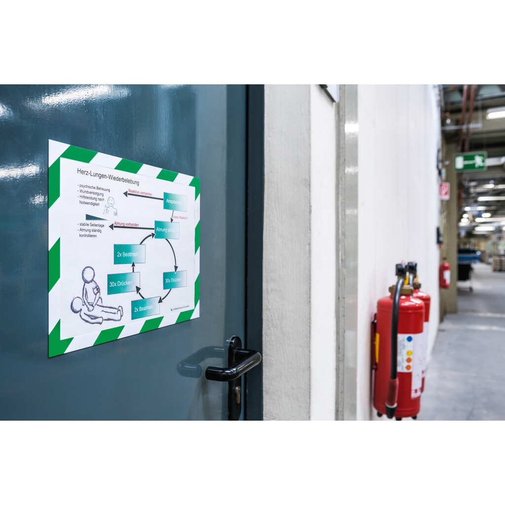 Número de imagen del producto 7: Marco magnético DURABLE DURAFRAME® Security, DIN A4, verde/blanco