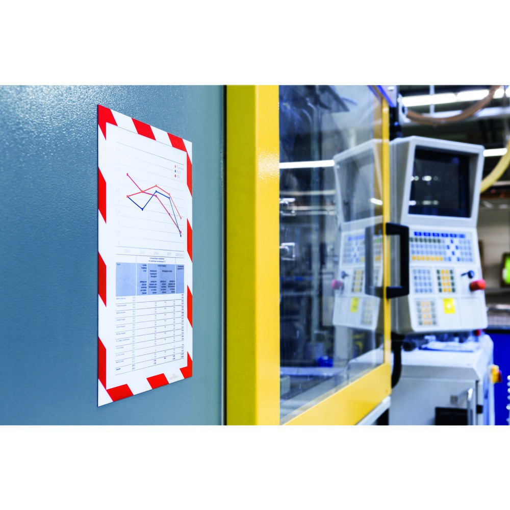 Número de imagen del producto 6: Marco magnético DURABLE DURAFRAME® Security, DIN A4, rojo/blanco