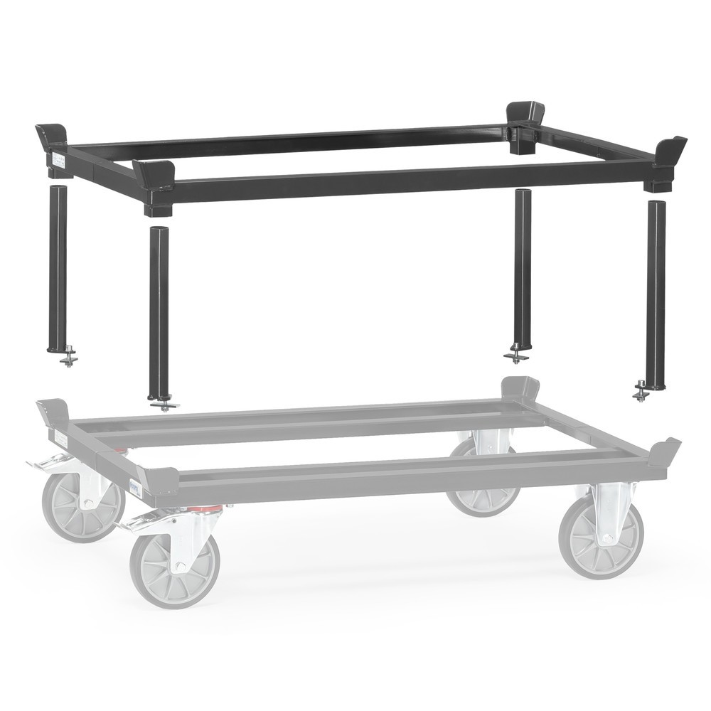 Número de imagen del producto 3: Marco para chasis de palet fetra®, alto H x An x F 370 x 1.210 x 810 mm, gris antracita