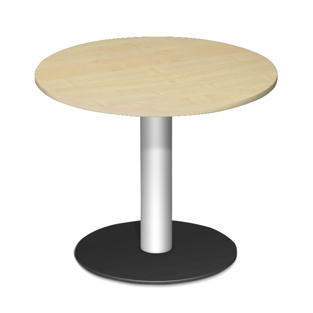 Mesa de conferencias redonda con base|pie de placa