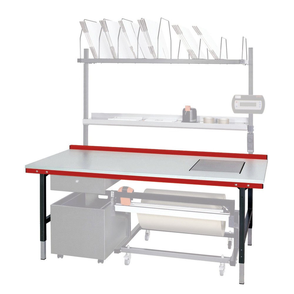 Número de imagen del producto 3: Mesa de embalaje Rocholz con báscula hasta 60 kg, HxAxF 690-960 x 2.000 x 920 mm