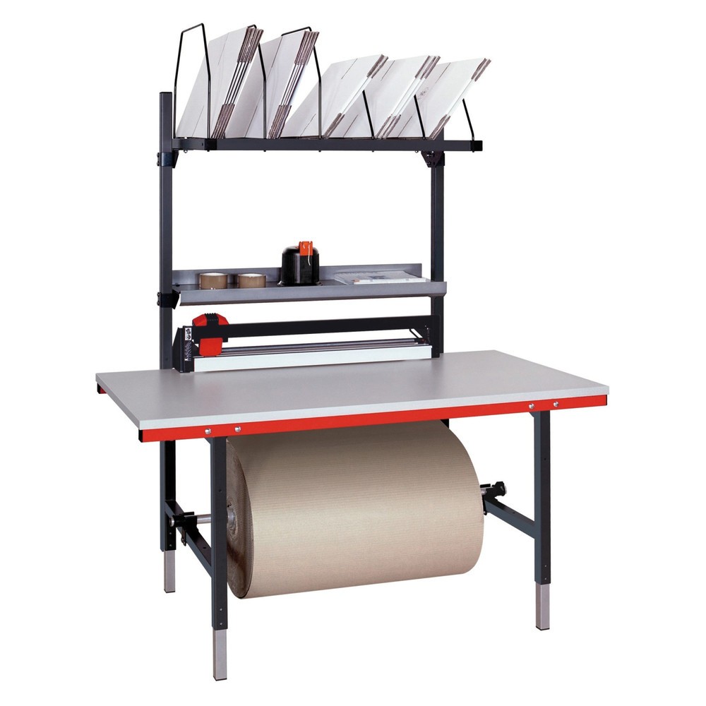 Número de imagen del producto 5: Mesa de embalaje completa Rocholz con dispositivo de corte, HxAxF 690-960 x 1600 x 800 mm