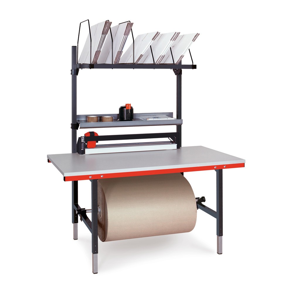 Imagen del producto: Mesa de embalaje completa Rocholz con dispositivo de corte, HxAxF 690-960 x 1600 x 800 mm