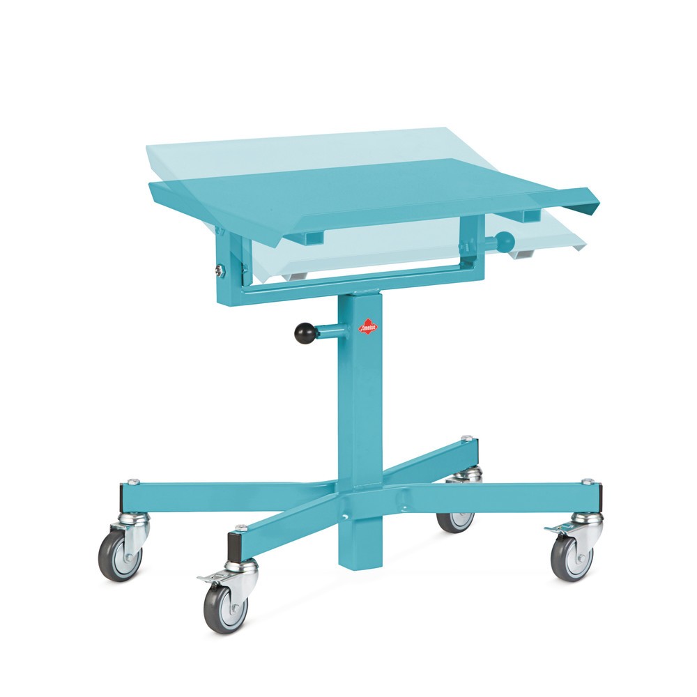 Imagen del producto: Mesa de trabajo Ameise®, con ruedas y de elevación manual, inclinación 15 y 30°