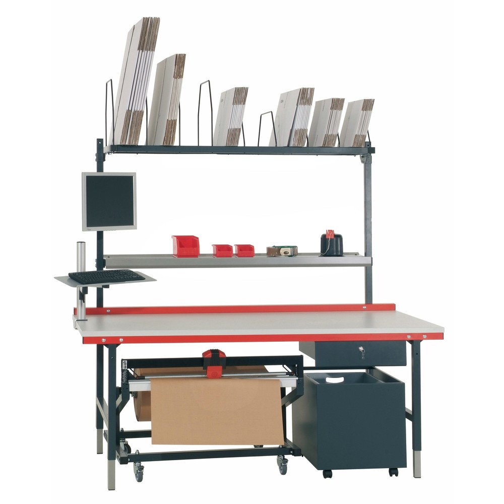 Número de imagen del producto 5: Mesa de trabajo y embalaje Rocholz, CC 200 kg, HxAxF 690-960 x 2.000 x 920 mm