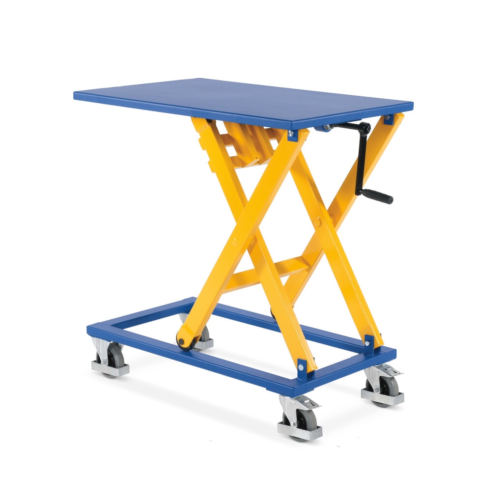 Imagen del producto: Mesa elevadora de tijera con husillo, c.c. 300 kg, plataforma 950 x 600 mm
