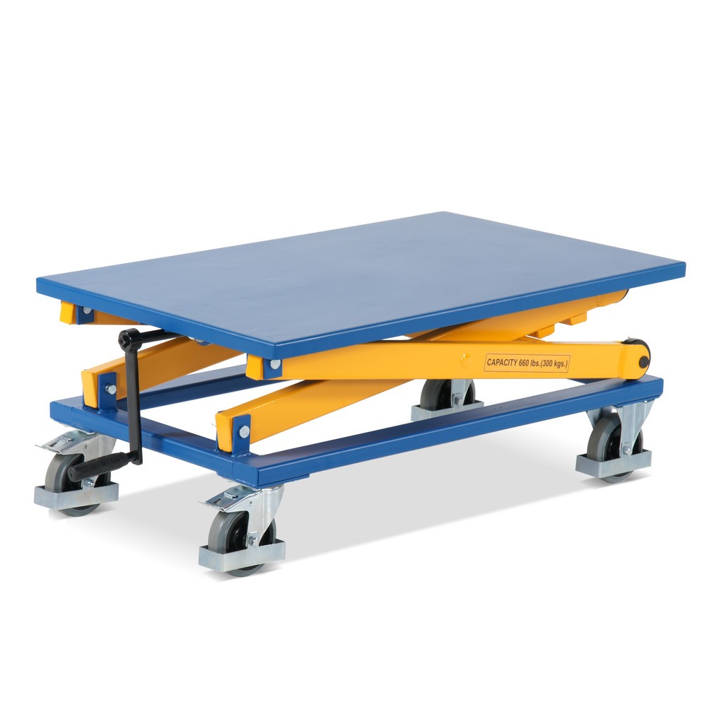 Número de imagen del producto 3: Mesa elevadora de tijera con husillo, c.c. 300 kg, plataforma 1150 x 750 mm