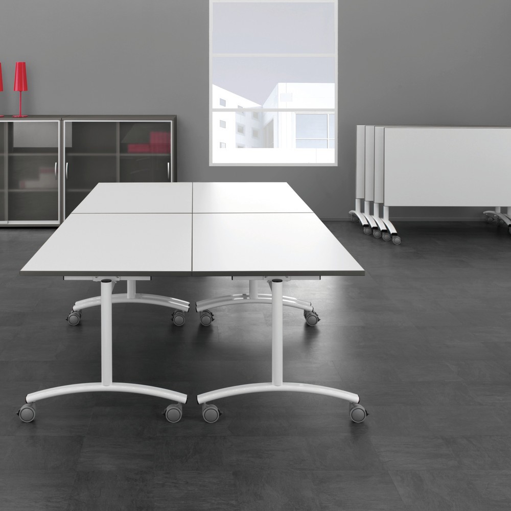 Imagen del producto: Mesa plegable sobre ruedas, Ancho An x F 1.600 x 800 mm, gris claro