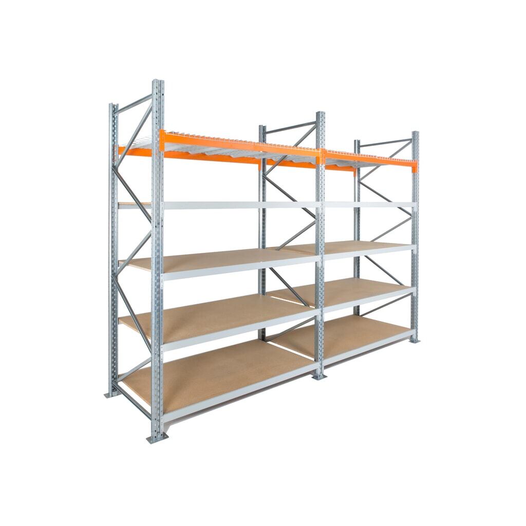 Número de imagen del producto 3: Módulo inicial de estantería híbrida ManOrga, estantería ancha y estantería para palets, HxAxF 4.500 x 1.825 x 1.100 mm