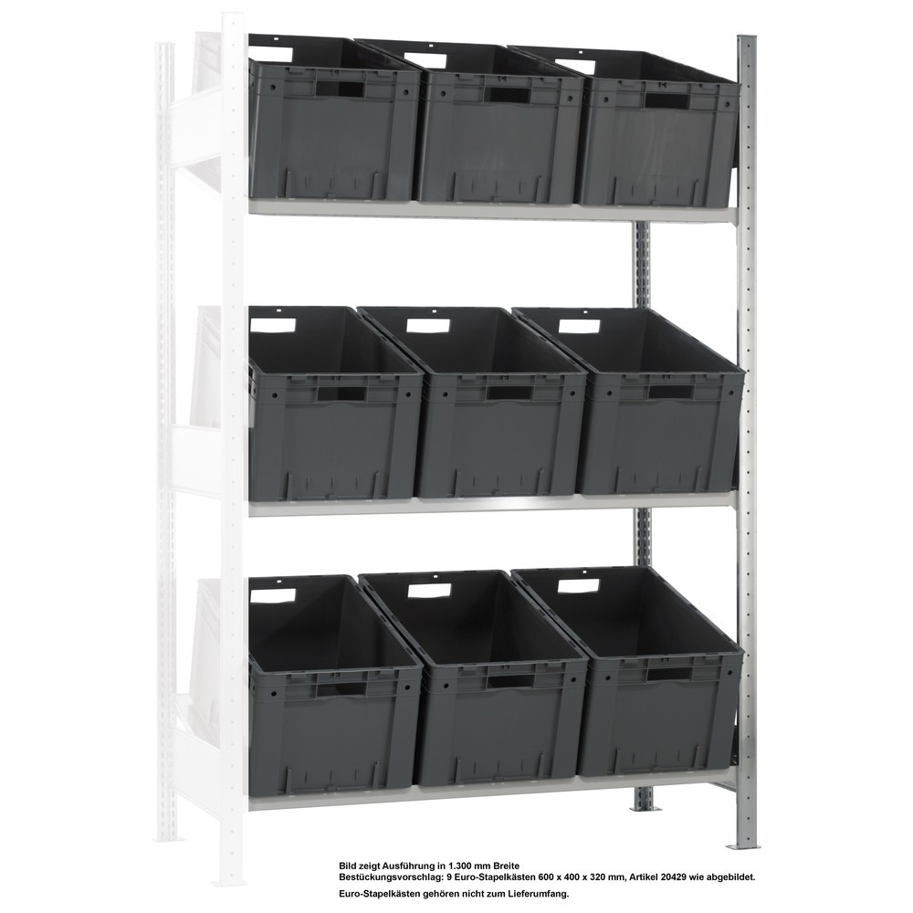 Imagen del producto: Estantería con baldas inclinadas SCHULTE, módulo adicional MULTIplus 150, 2000 x 1300 x 600 mm