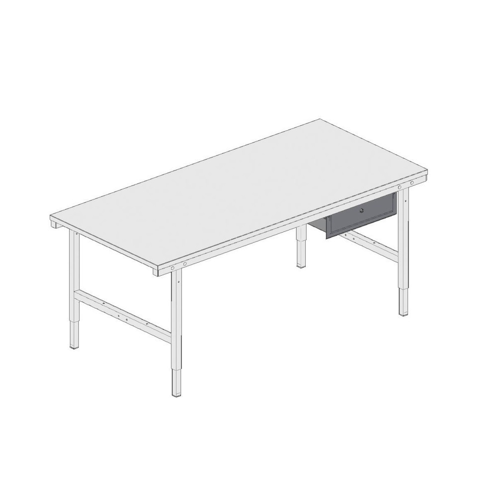 Número de imagen del producto 3: módulo con cajones de acero para sistema de mesa de embalaje, alto H x An x F 150 x 520 x 500 mm