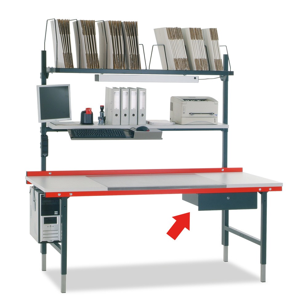 Número de imagen del producto 5: módulo con cajones de acero para sistema de mesa de embalaje, alto H x An x F 150 x 520 x 500 mm