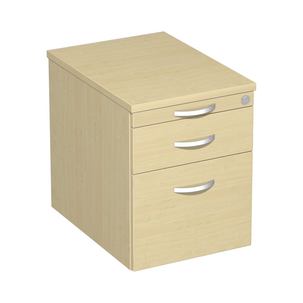 módulo con ruedas los Lisbon con registro colgante, alto H x An x F 566 x 600 x 430 mm, cajones de plástico, arce Imagen del producto: módulo con ruedas los Lisbon con registro colgante, alto H x An x F 566 x 600 x 430 mm, cajones de plástico, arce