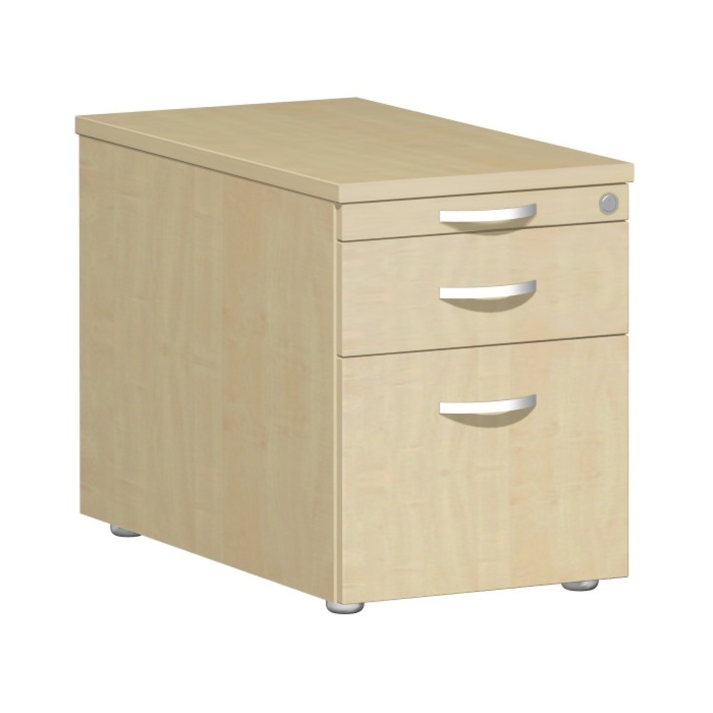 Imagen del producto: módulo con ruedas los Lisbon con registro colgante, alto H x An x F 566 x 800 x 430 mm, cajones metálicos, arce