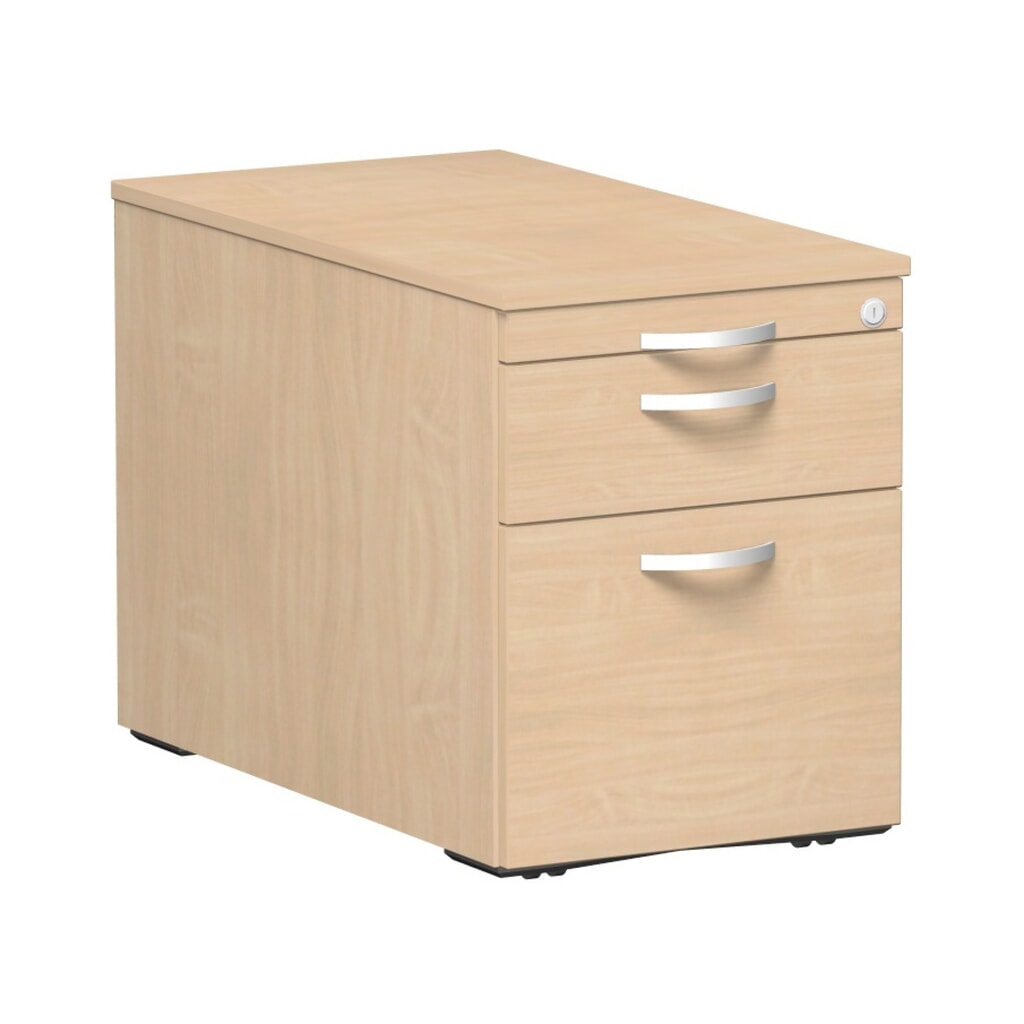 Imagen del producto: módulo con ruedas los Lisbon con registro colgante, alto H x An x F 566 x 800 x 430 mm, cajones metálicos, haya