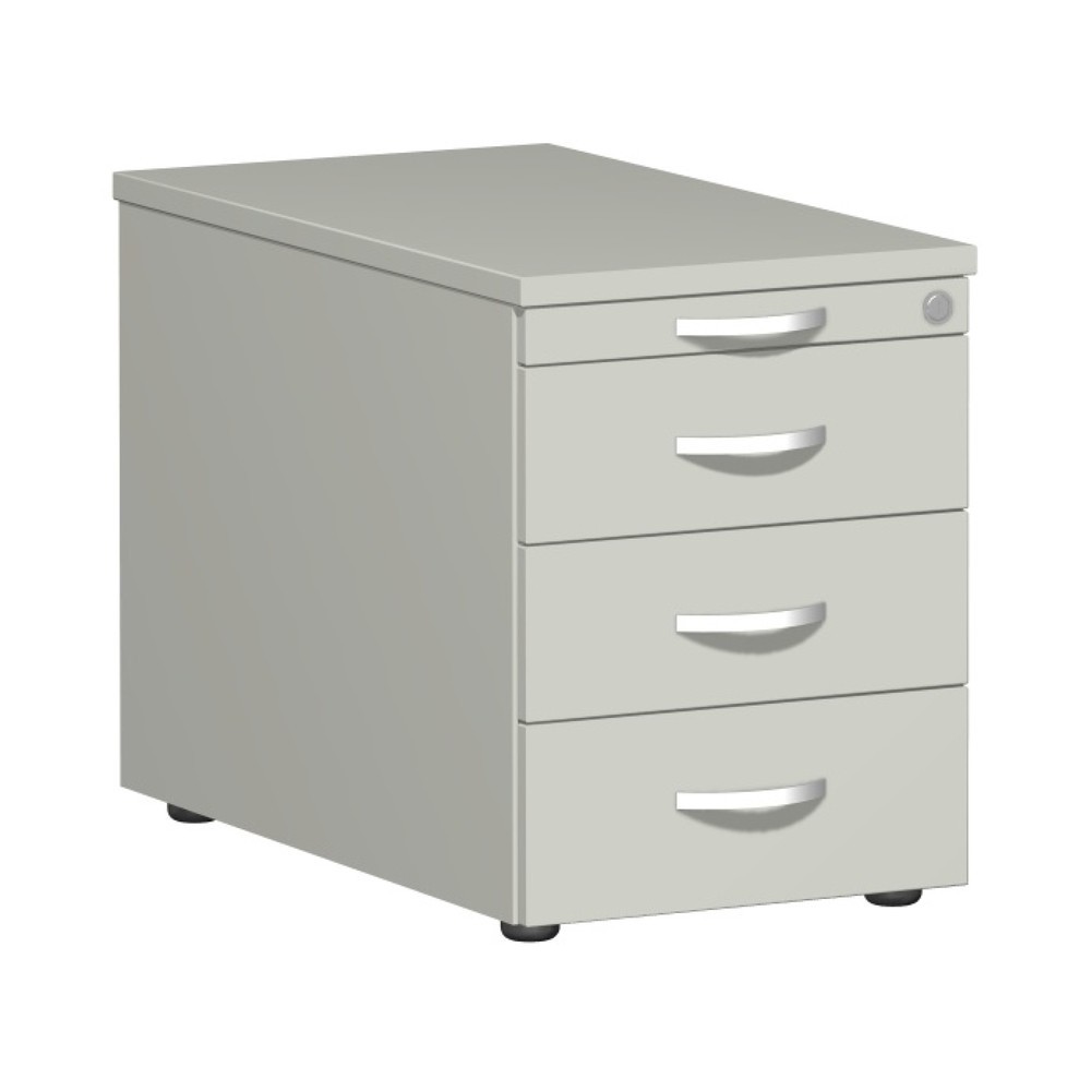 Imagen del producto: Módulo con ruedas Lissabon, Al x An x F: 566 x 800 x 430 mm,3 cajones de metal, gris claro