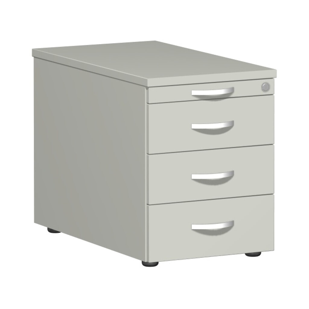 Módulo con ruedas Lissabon, Al x An x F: 566 x 800 x 430 mm,3 cajones de metal, gris claro Imagen del producto: Módulo con ruedas Lissabon, Al x An x F: 566 x 800 x 430 mm,3 cajones de metal, gris claro