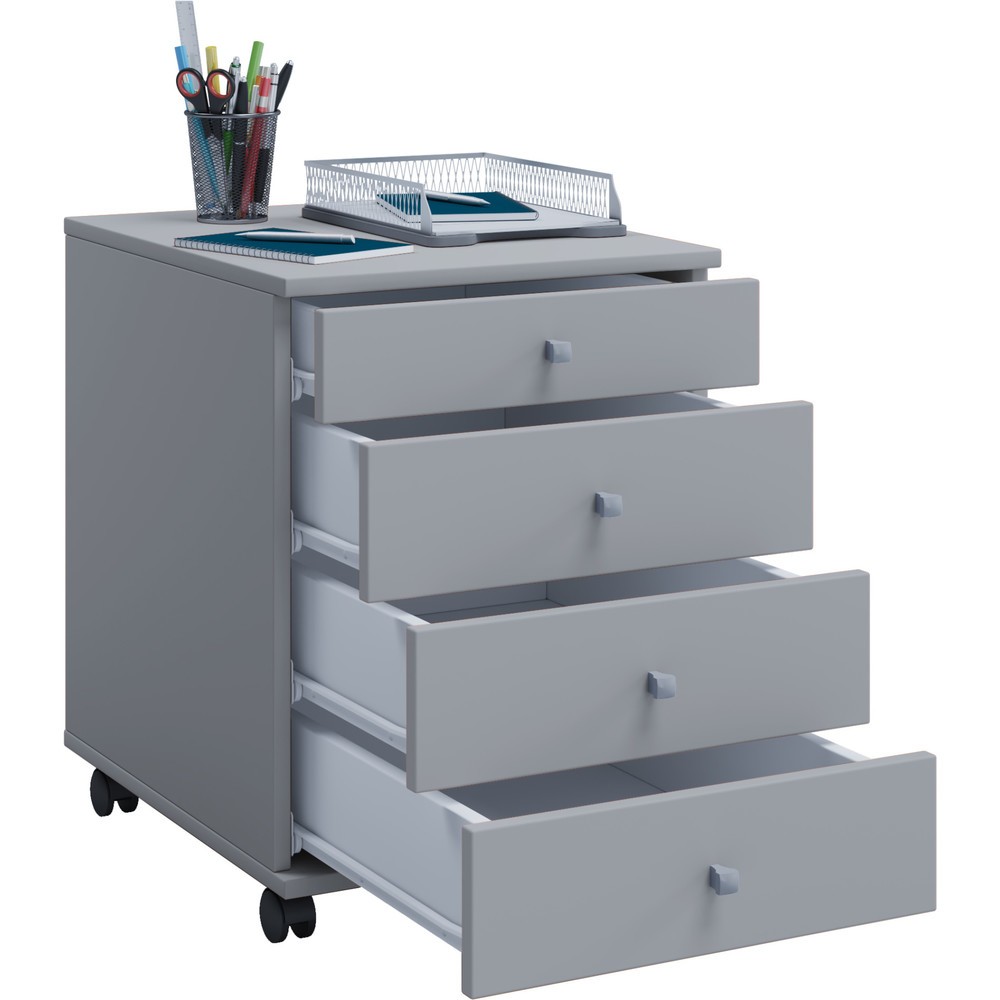 Número de imagen del producto 1: Lona - módulo con ruedas los H x An x F, 570 x 420 x 500 mm), color gris
