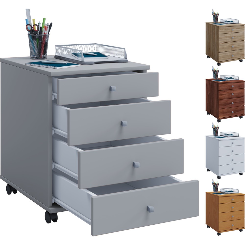 Número de imagen del producto 2: Lona - módulo con ruedas los H x An x F, 570 x 420 x 500 mm), color roble