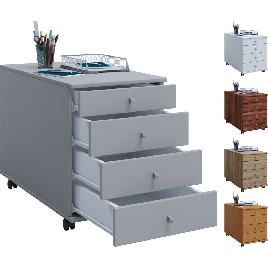 Lona - módulo con ruedas los H x An x F, 570 x 420 x 750 mm), color roble Número de imagen del producto 3: Lona - módulo con ruedas los H x An x F, 570 x 420 x 750 mm), color roble
