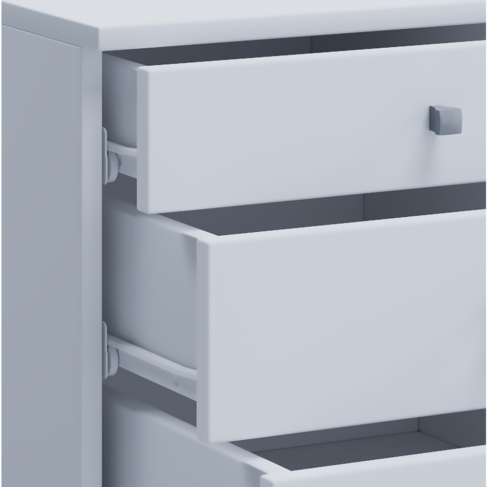 Número de imagen del producto 3: Lona - módulo con ruedas los H x An x F, 570 x 420 x 750 mm), color blanco