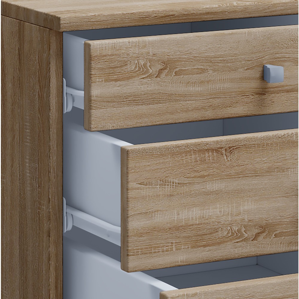 Número de imagen del producto 2: Lona - módulo con ruedas los H x An x F, 570 x 420 x 750 mm), color roble