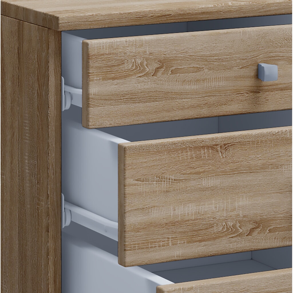 Número de imagen del producto 2: Lona - módulo con ruedas los H x An x F, 570 x 420 x 750 mm), color roble