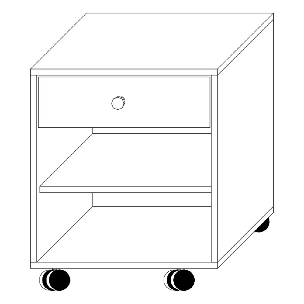 Número de imagen del producto 2: módulo con ruedas los Salda, alto H x An x F 540 x 450 x 380 mm, roble sonoma