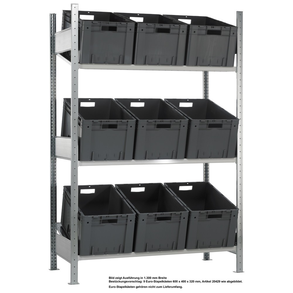 Imagen del producto: Estantería con baldas inclinadas SCHULTE, módulo inicial MULTIplus 150, 2000 x 1000 x 600 mm