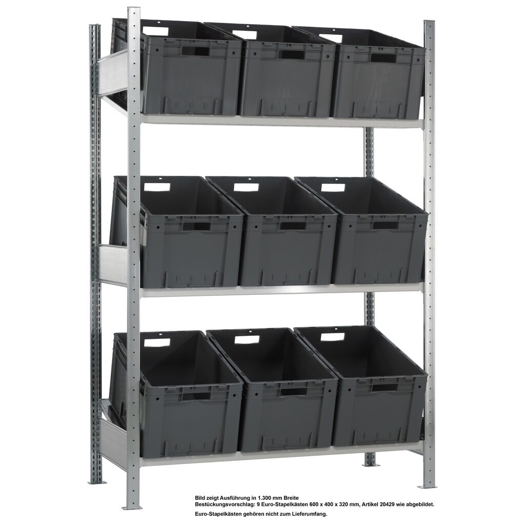 Imagen del producto: Estantería con baldas inclinadas SCHULTE, módulo inicial MULTIplus 150, 2000 x 1000 x 600 mm