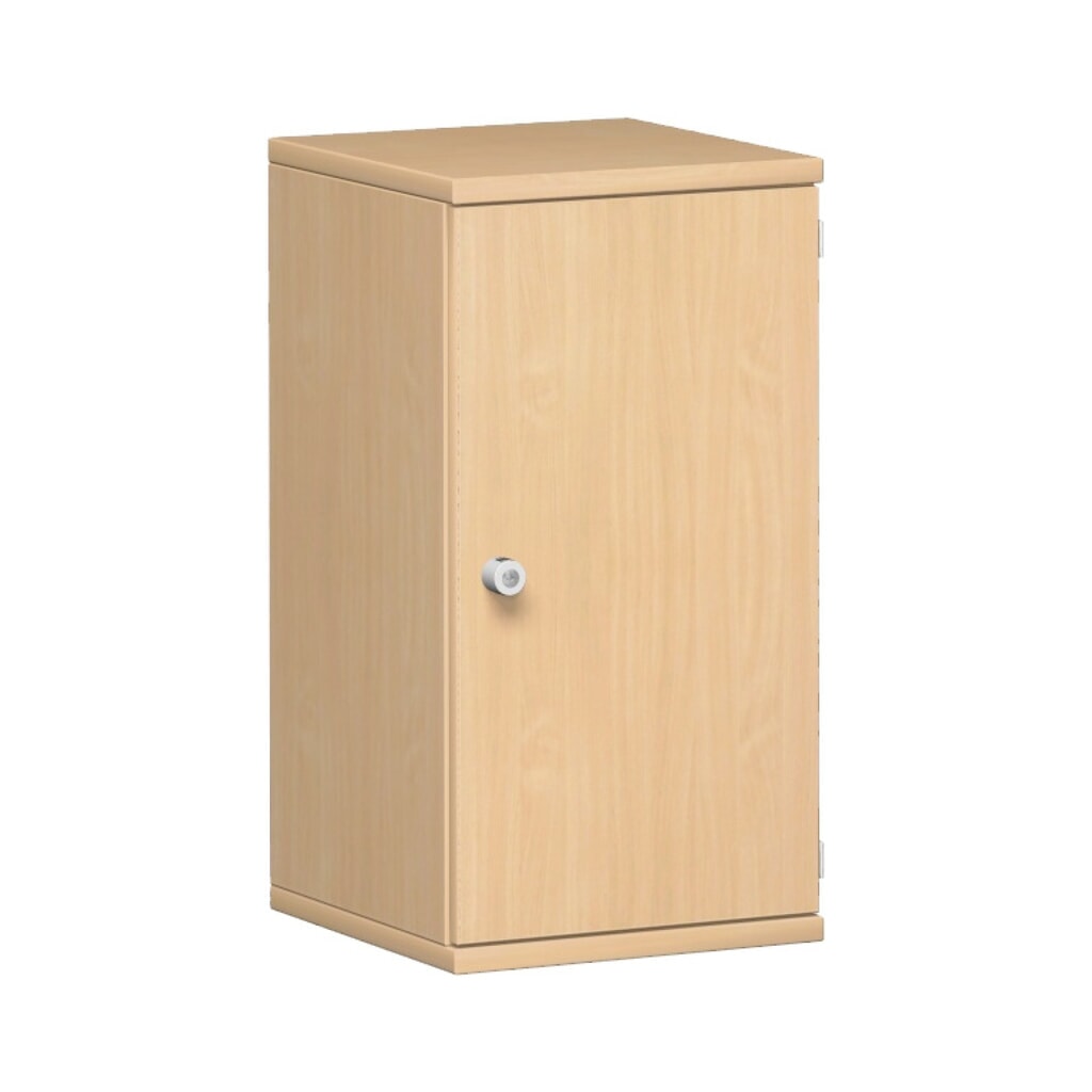 Mueble de oficina profesional, 2 OH, ancho 400 mm, puerta derecha, haya Imagen del producto: Mueble de oficina profesional, 2 OH, ancho 400 mm, puerta derecha, haya