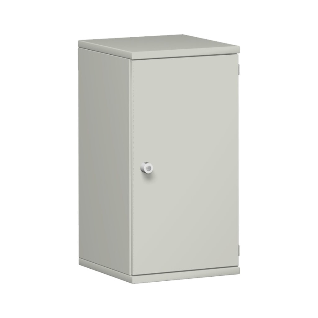 Mueble de oficina profesional, 2 OH, ancho 400 mm, puerta derecha, gris claro Imagen del producto: Mueble de oficina profesional, 2 OH, ancho 400 mm, puerta derecha, gris claro