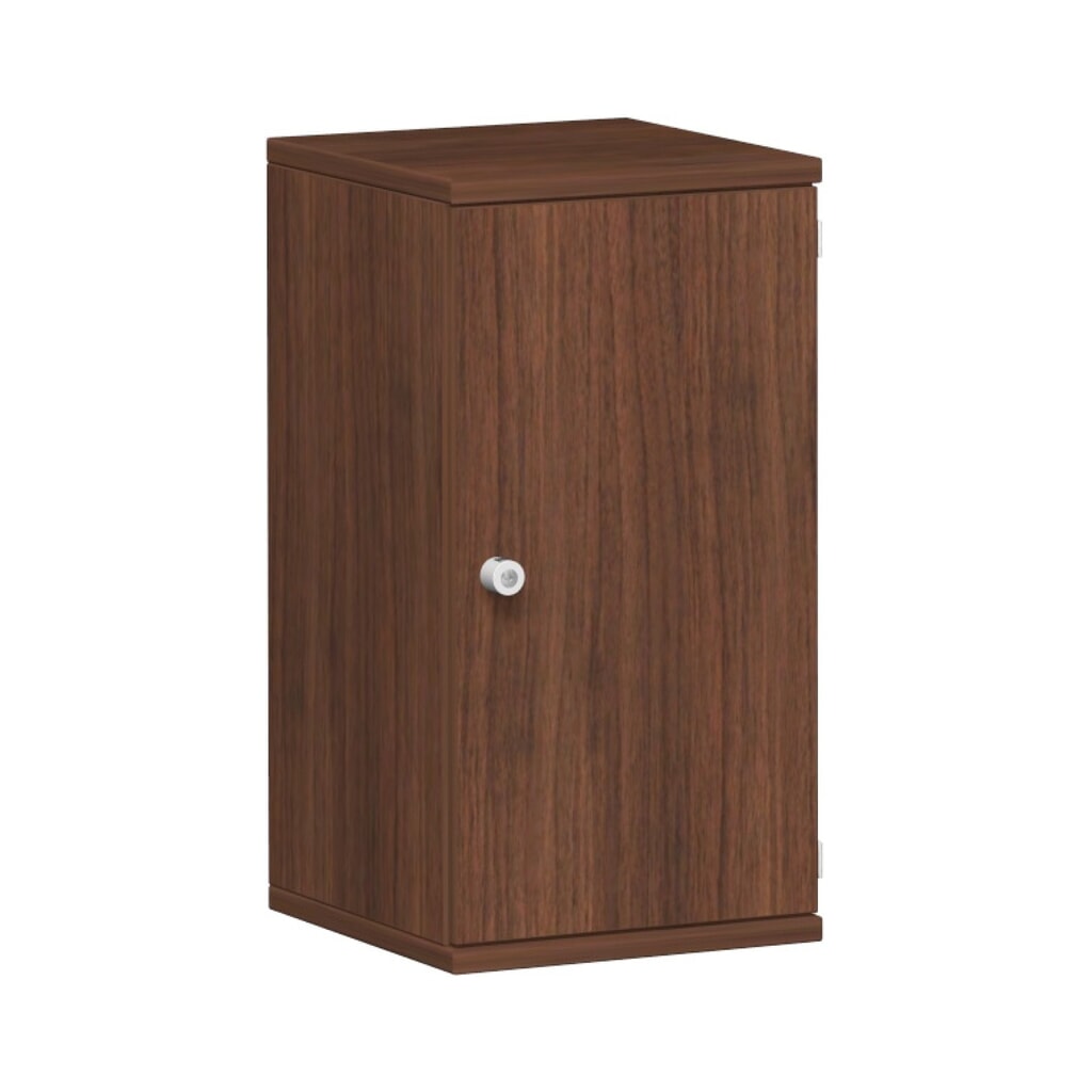 Mueble de oficina profesional, 2 OH, ancho 400 mm, puerta derecha, nogal Imagen del producto: Mueble de oficina profesional, 2 OH, ancho 400 mm, puerta derecha, nogal