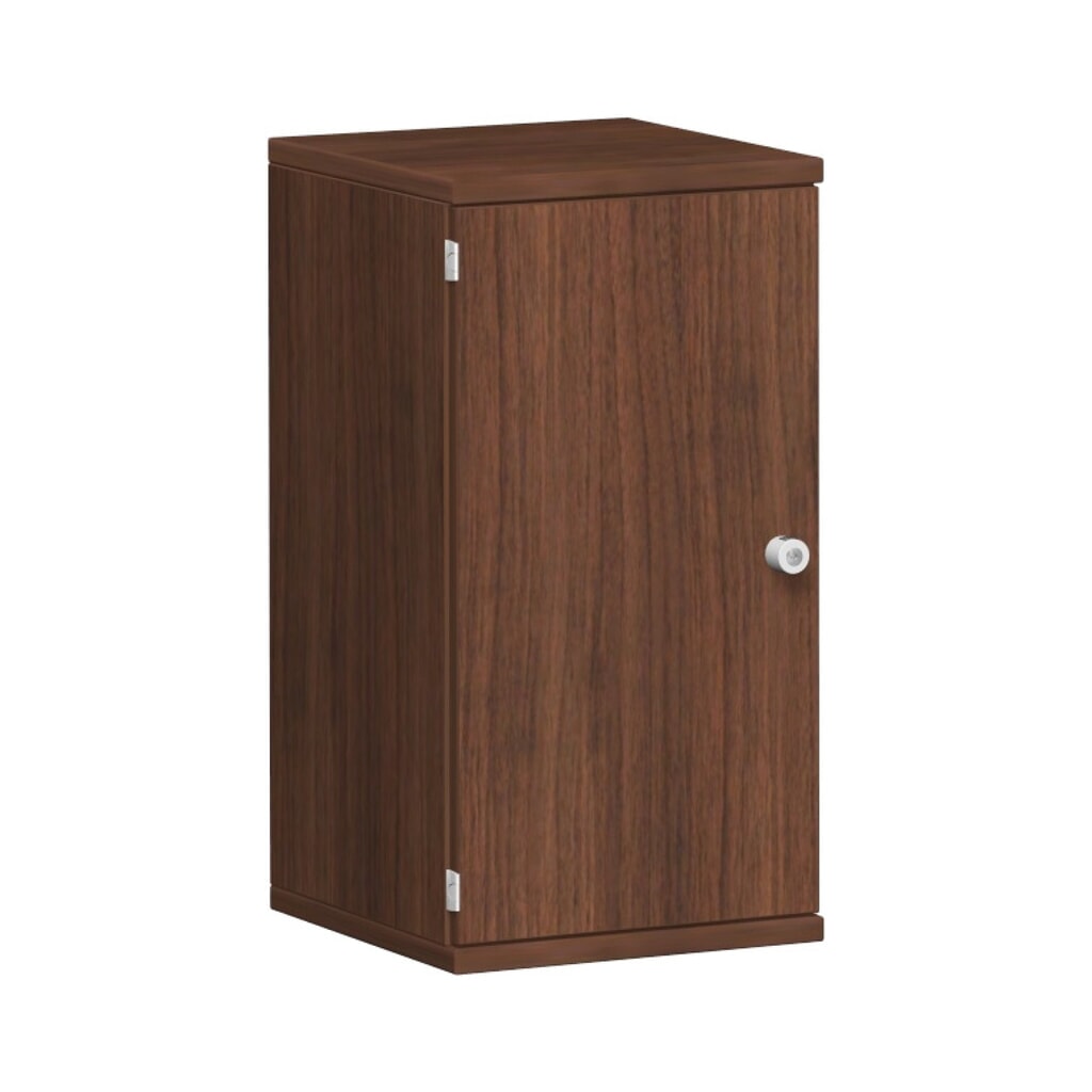 Imagen del producto: Mueble de oficina profesional, 2 OH, ancho 400 mm, puerta izquierda, nogal