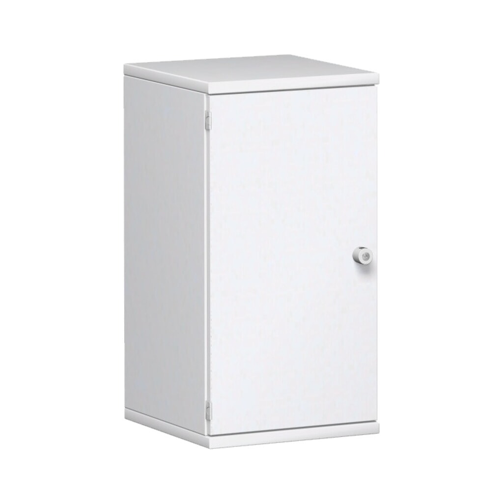 Mueble de oficina profesional, 2 OH, ancho 400 mm, puerta izquierda, blanco Imagen del producto: Mueble de oficina profesional, 2 OH, ancho 400 mm, puerta izquierda, blanco