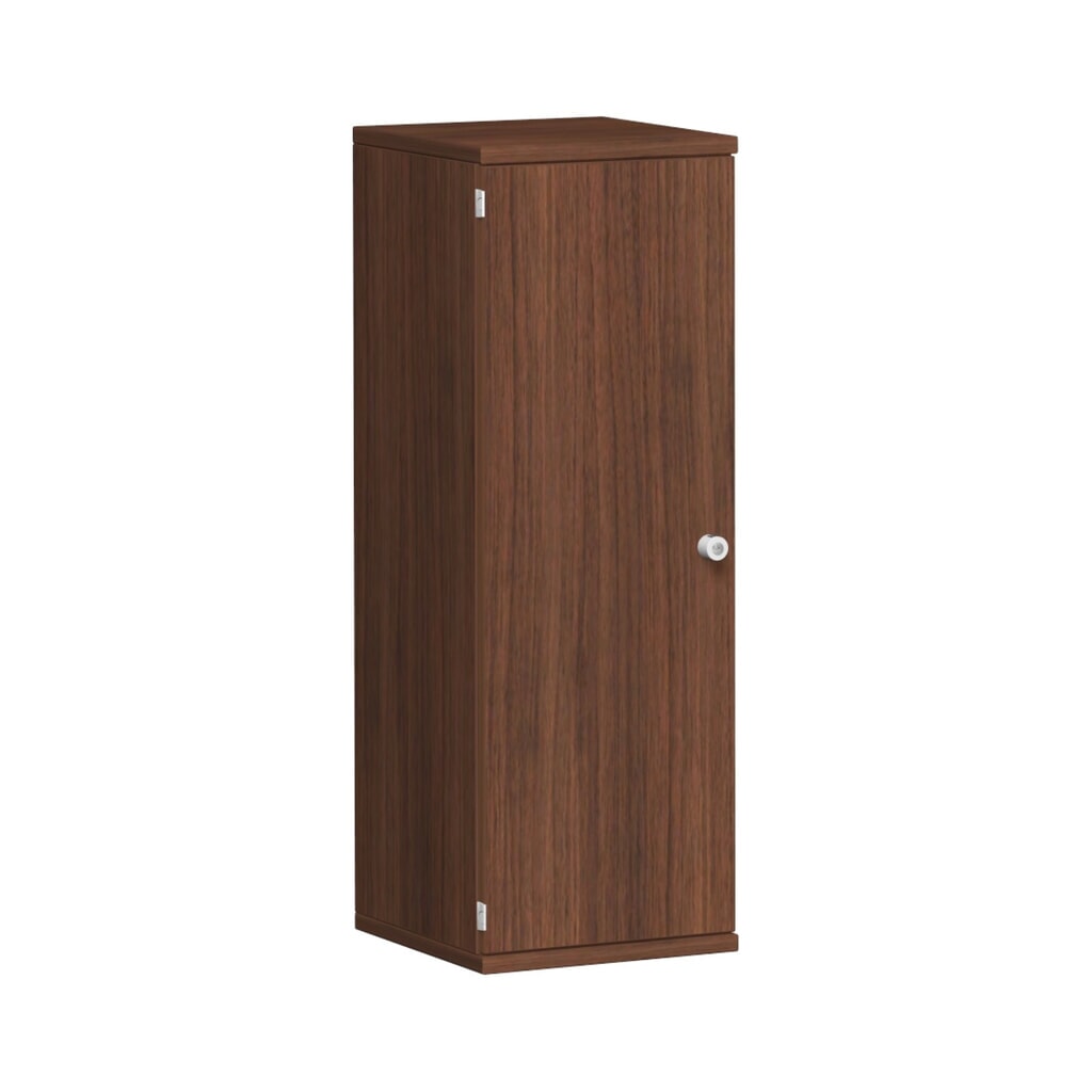 Mueble de oficina profesional, 3 OH, ancho 400 mm, puerta izquierda, nogal Imagen del producto: Mueble de oficina profesional, 3 OH, ancho 400 mm, puerta izquierda, nogal