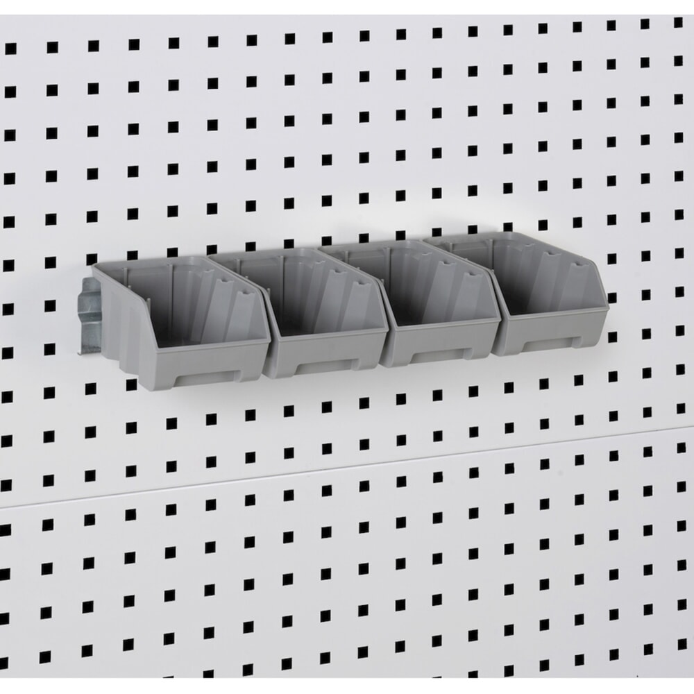 Número de imagen del producto 5: Armario de taller Fami PERFOM, 3 cajones, paneles perforados, caja de almacenamiento con frente abierto, 2.000 x 1.023 x 726 mm (alto x ancho x fondo), azul claro