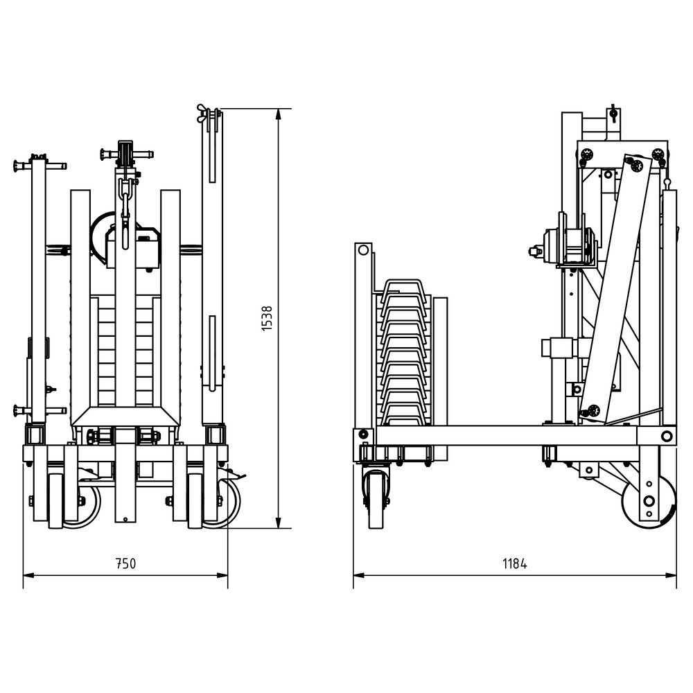 Número de imagen del producto 8: Multielevador de aluminio SCHILLING, CC 250 kg, con contrapeso